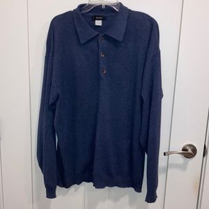 Mens cotton blue sweater. L’homme.